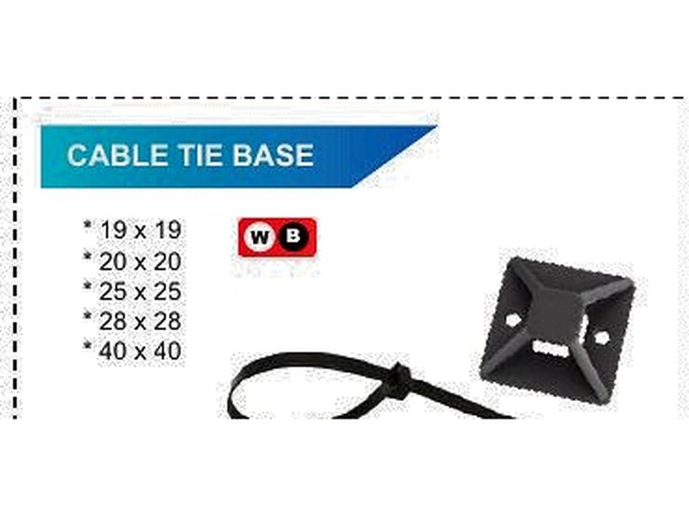 Cable Tie Base (Adhesive Mount) — Cable Management System product photo from Al Fazza Integrated Services catalogue