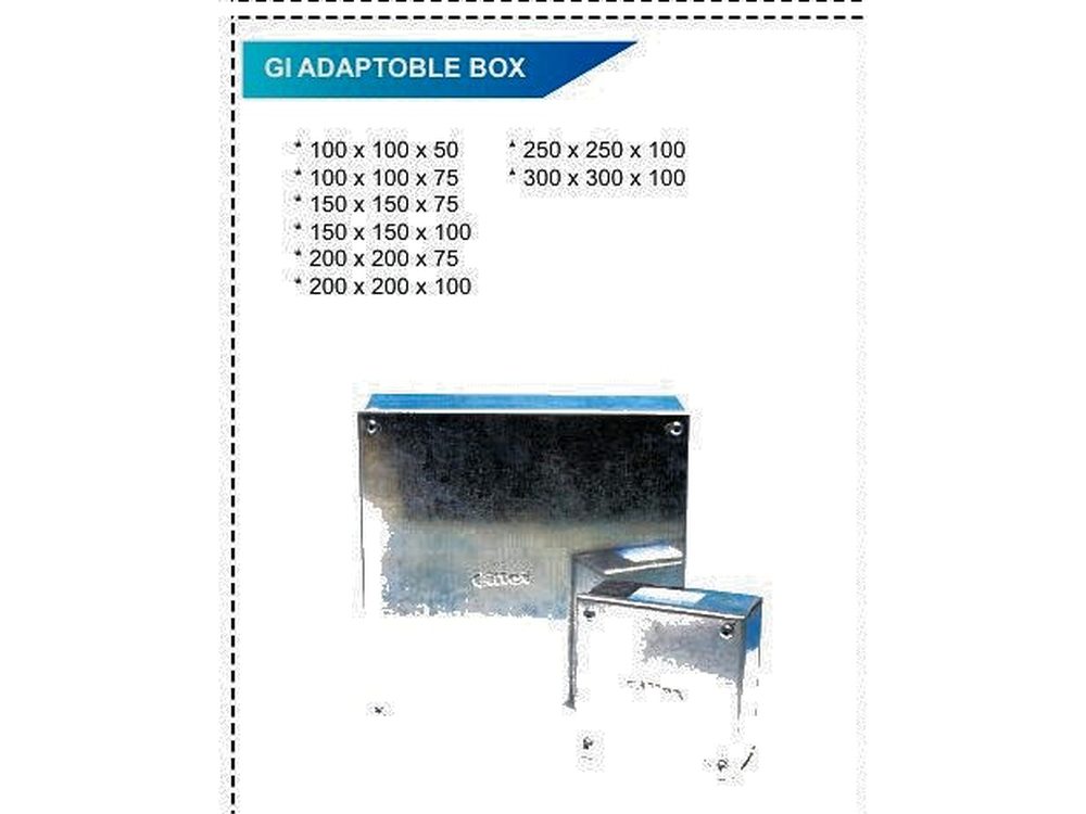 GI Adaptable Box — Standard — Switch Gear Components product photo from Al Fazza Integrated Services catalogue