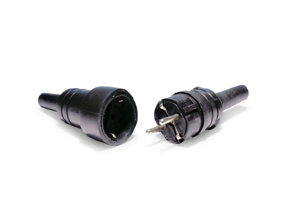 Shuko Plug & Socket (Rubber, IP44) — Industrial Plug & Socket product photo from Al Fazza Integrated Services catalogue