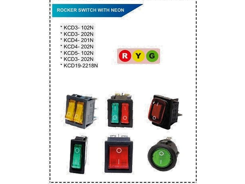 Rocker Switch With Neon — Switch Gear Components product photo from Al Fazza Integrated Services catalogue