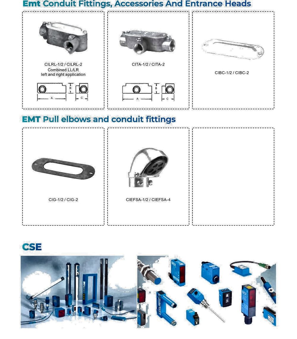 EMT Entrance Heads & Conduit Fittings — Cable Management System product photo from Al Fazza Integrated Services catalogue