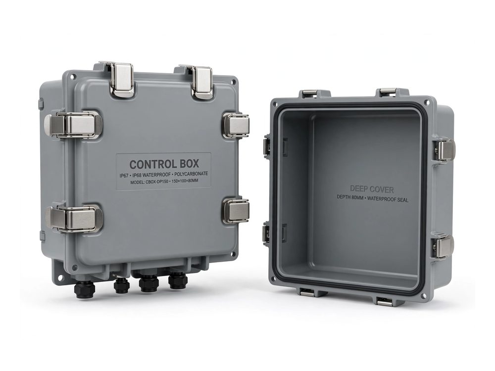 Control Box & Waterproof Cover (With Depth) — Switch Gear Components product photo from Al Fazza Integrated Services catalogue