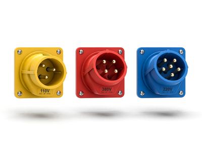 Industrial Wall Mounting Plug (Appliance Inlet) — Industrial Plug & Socket — Al Fazza Integrated Services