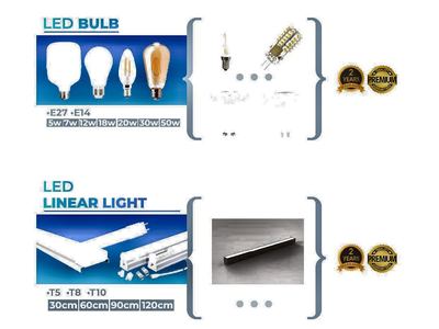 LED Bulbs, Linear Lights & Solar Lights — Light Fittings — Al Fazza Integrated Services