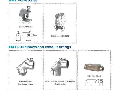 EMT Fittings, Elbows & Locknuts — Cable Management System — Al Fazza Integrated Services
