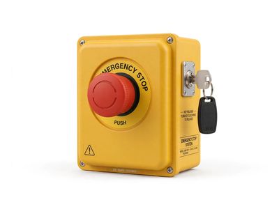 Emergency Push Button With Box & Key — Switch Gear Components — Al Fazza Integrated Services